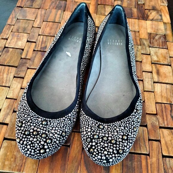 Stuart Weitzman Cia Nubeads Studded Ballet Flats - Picture 4 of 6